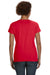 LAT 3507 Womens Fine Jersey Short Sleeve V-Neck T-Shirt Red Back