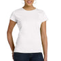 LAT Womens Fine Jersey Short Sleeve Crewneck T-Shirt - White