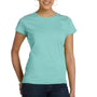 LAT Womens Fine Jersey Short Sleeve Crewneck T-Shirt - Chill Blue