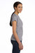LAT 3516 Womens Fine Jersey Short Sleeve Crewneck T-Shirt Heather Grey Side