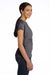 LAT 3516 Womens Fine Jersey Short Sleeve Crewneck T-Shirt Charcoal Grey Side