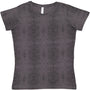 LAT Womens Fine Jersey Short Sleeve Crewneck T-Shirt - Black Reptile