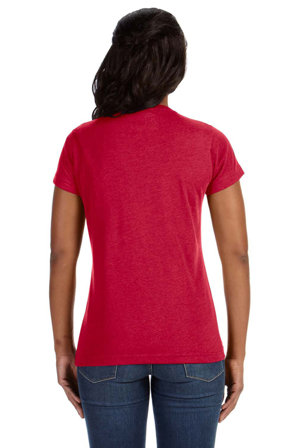 LAT 3516 Fine Jersey Short Sleeve Crewneck T-Shirt Vintage Red Back