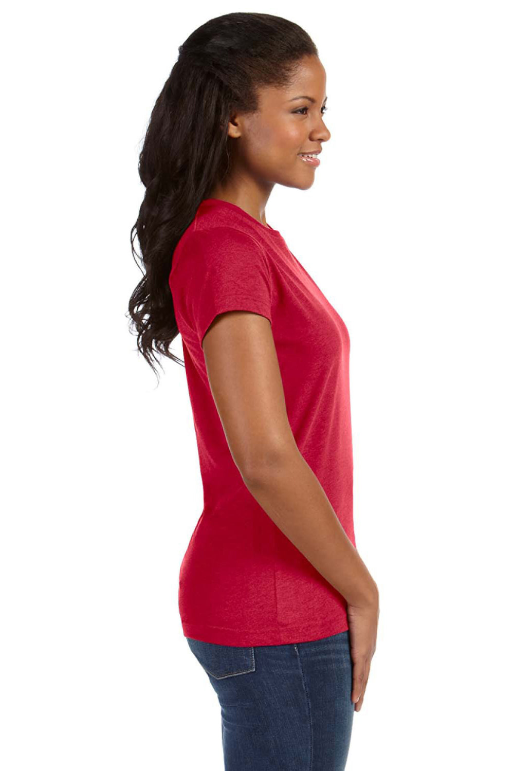 LAT 3516 Fine Jersey Short Sleeve Crewneck T-Shirt Vintage Red Side