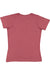 LAT 3516 Womens Fine Jersey Short Sleeve Crewneck T-Shirt Rouge Flat Back