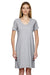 LAT 3522 Womens Short Sleeve T-Shirt Dress Heather Grey Front