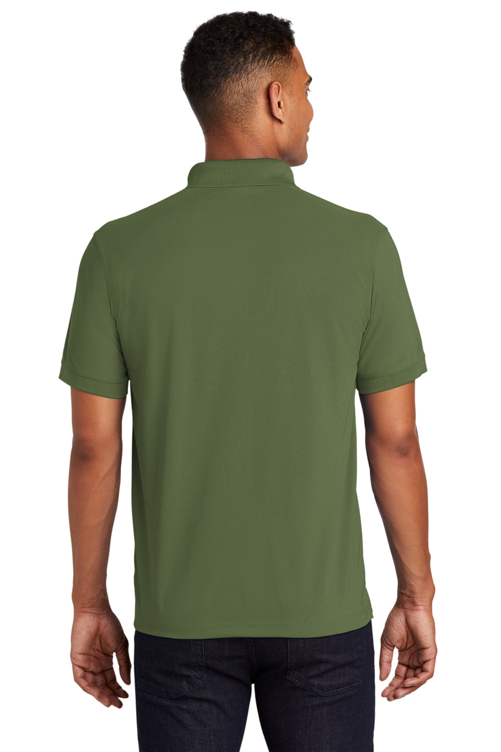 Ogio OG101 Mens Caliber 2.0 Moisture Wicking Short Sleeve Polo Shirt Grit Green Back