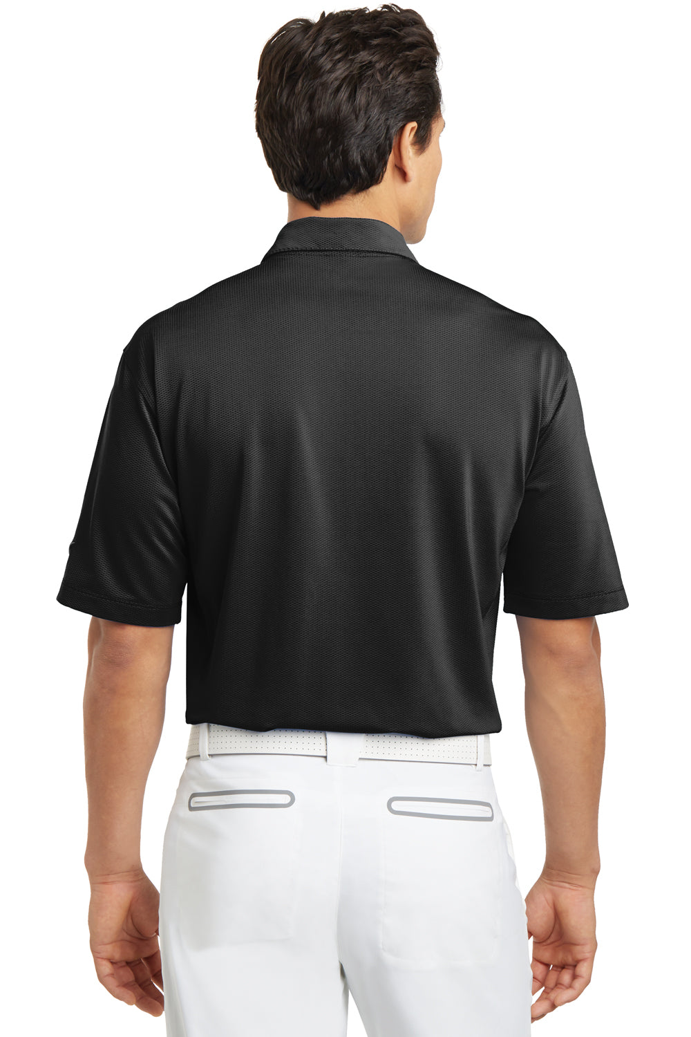 Nike 354055 Mens Sphere Dry Moisture Wicking Short Sleeve Polo Shirt Black Back