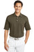 Nike 354055 Mens Sphere Dry Moisture Wicking Short Sleeve Polo Shirt Khaki Brown Front