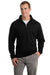 Nike 354060 Mens Dri-Fit Moisture Wicking 1/4 Zip Sweatshirt Black/Dark Grey Front