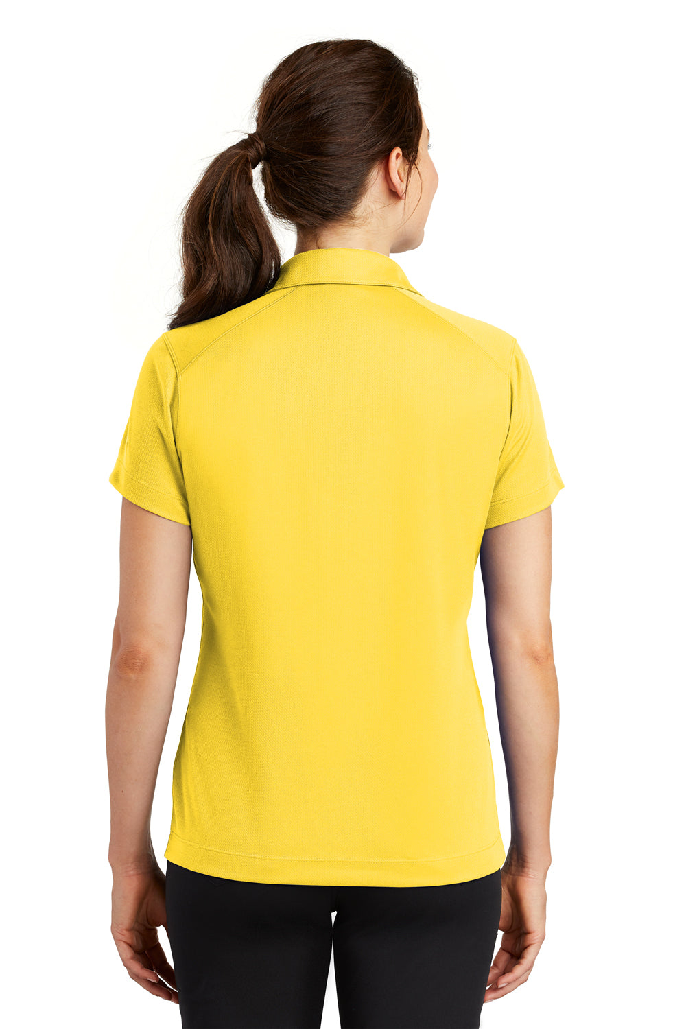 Nike 354064 Womens Dri-Fit Moisture Wicking Short Sleeve Polo Shirt Yellow Back