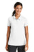 Nike 358890 Womens Sphere Dry Moisture Wicking Short Sleeve Polo Shirt White Front
