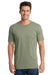 Next Level 3600 Mens Fine Jersey Short Sleeve Crewneck T-Shirt Light Olive Green Front