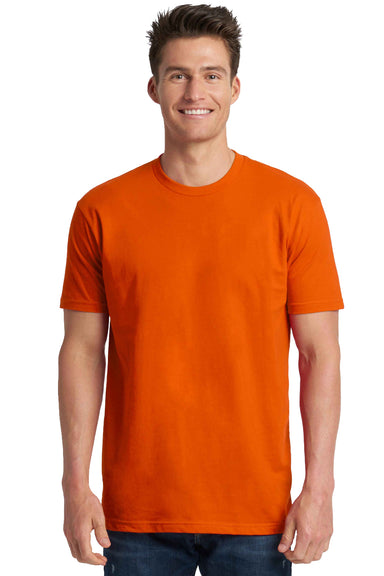 Next Level 3600 Mens Fine Jersey Short Sleeve Crewneck T-Shirt Orange Front