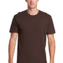 Next Level Mens Fine Jersey Short Sleeve Crewneck T-Shirt - Dark Chocolate Brown