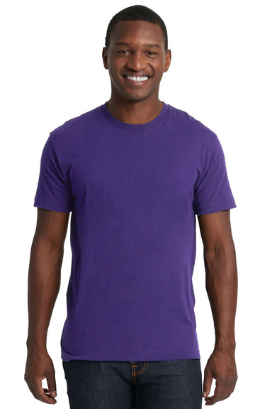 Next Level 3600 Mens Fine Jersey Short Sleeve Crewneck T-Shirt Purple Rush Front