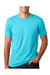 Next Level 3600 Mens Fine Jersey Short Sleeve Crewneck T-Shirt Tahiti Blue Front