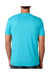 Next Level 3600 Mens Fine Jersey Short Sleeve Crewneck T-Shirt Tahiti Blue Back