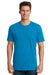 Next Level 3600 Mens Fine Jersey Short Sleeve Crewneck T-Shirt Turquoise Blue Front