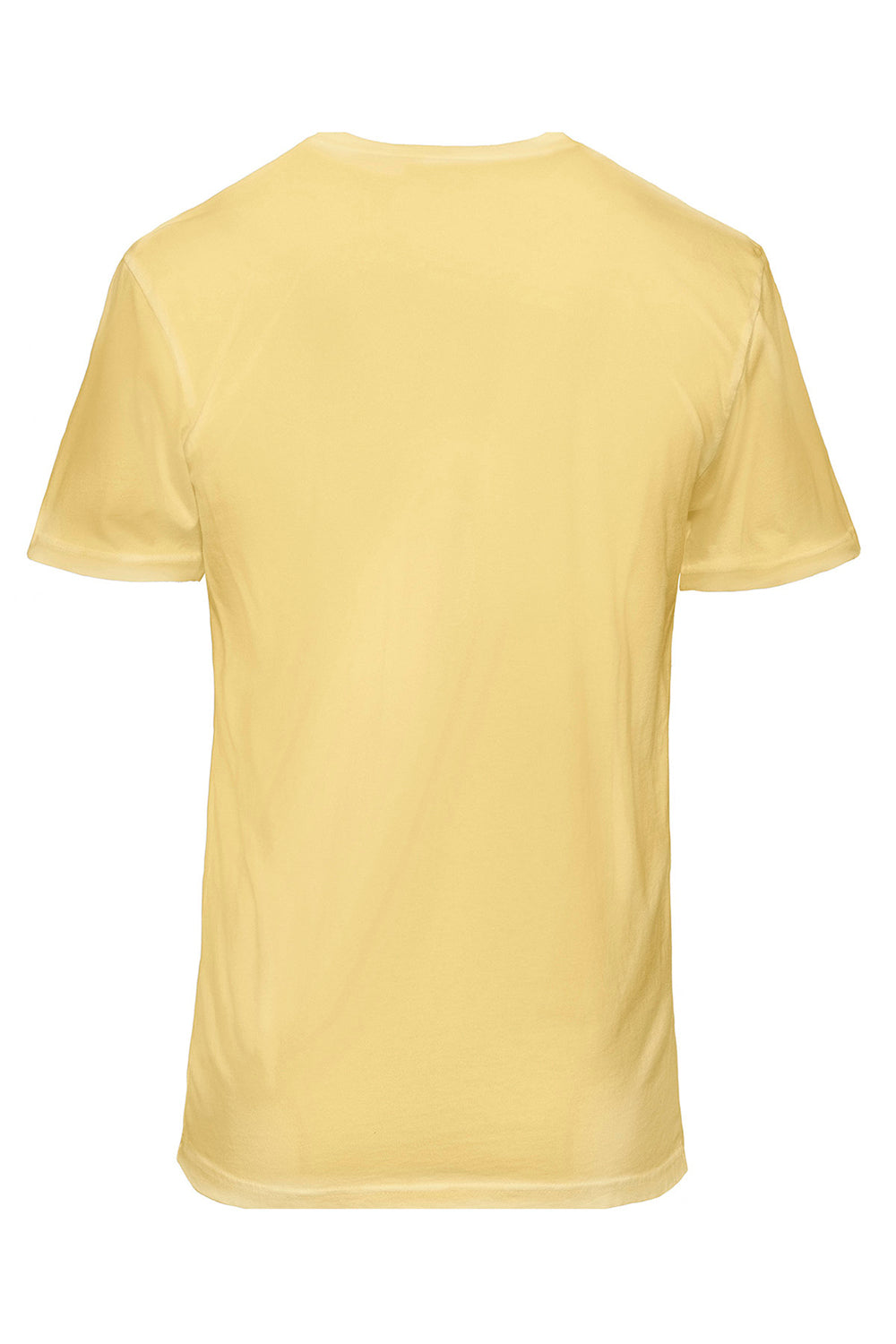 Next Level 3600SW Mens Soft Wash Short Sleeve Crewneck T-Shirt Banana Cream Yellow Flat Back