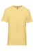 Next Level 3600SW Mens Soft Wash Short Sleeve Crewneck T-Shirt Banana Cream Yellow Flat Front