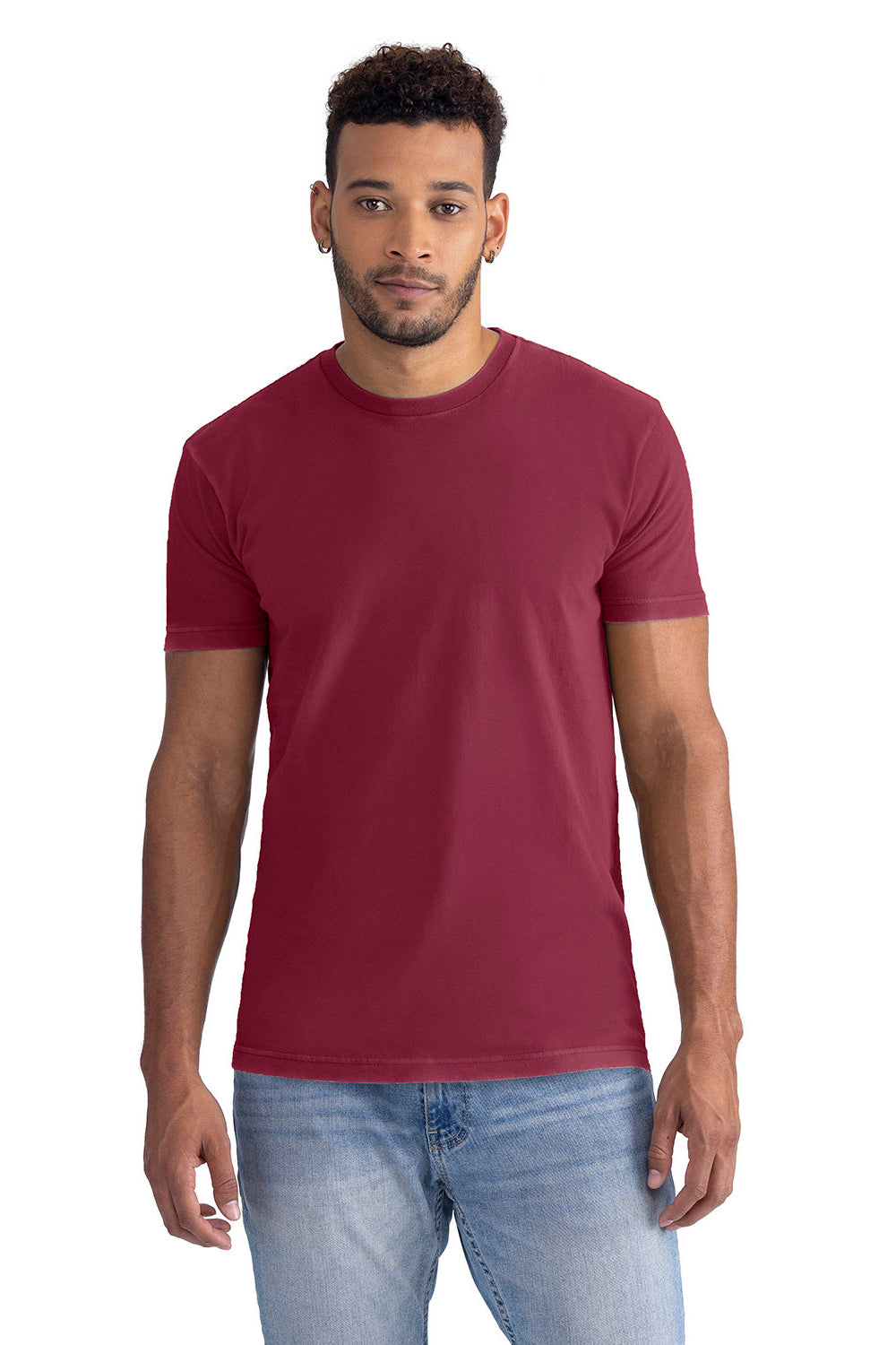 Next Level 3600SW Mens Soft Wash Short Sleeve Crewneck T-Shirt Cardinal Red Front