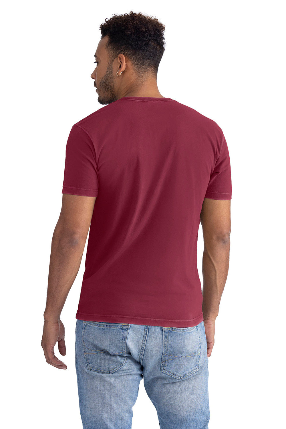 Next Level 3600SW Mens Soft Wash Short Sleeve Crewneck T-Shirt Cardinal Red Back