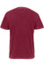 Next Level 3600SW Mens Soft Wash Short Sleeve Crewneck T-Shirt Cardinal Red Flat Back