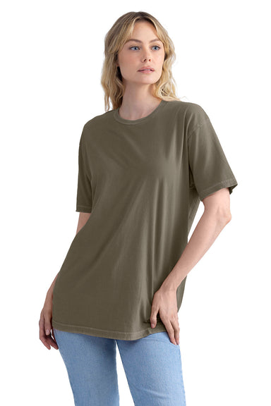 Next Level 3600SW Mens Soft Wash Short Sleeve Crewneck T-Shirt Military Green Front