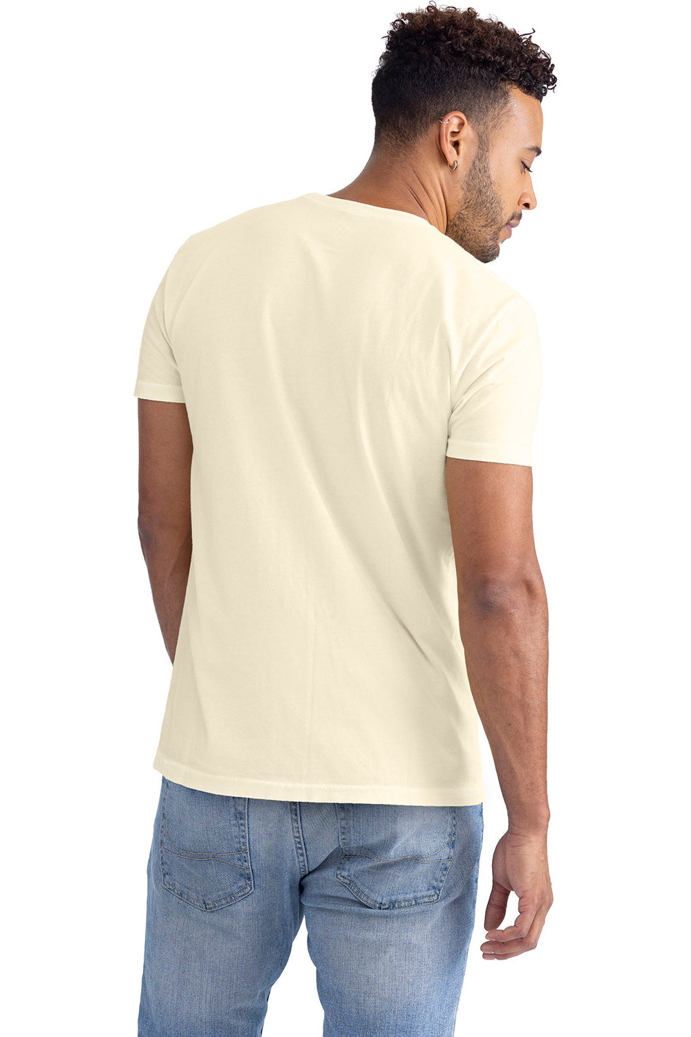 Next Level 3600SW Mens Soft Wash Short Sleeve Crewneck T-Shirt Natural Back