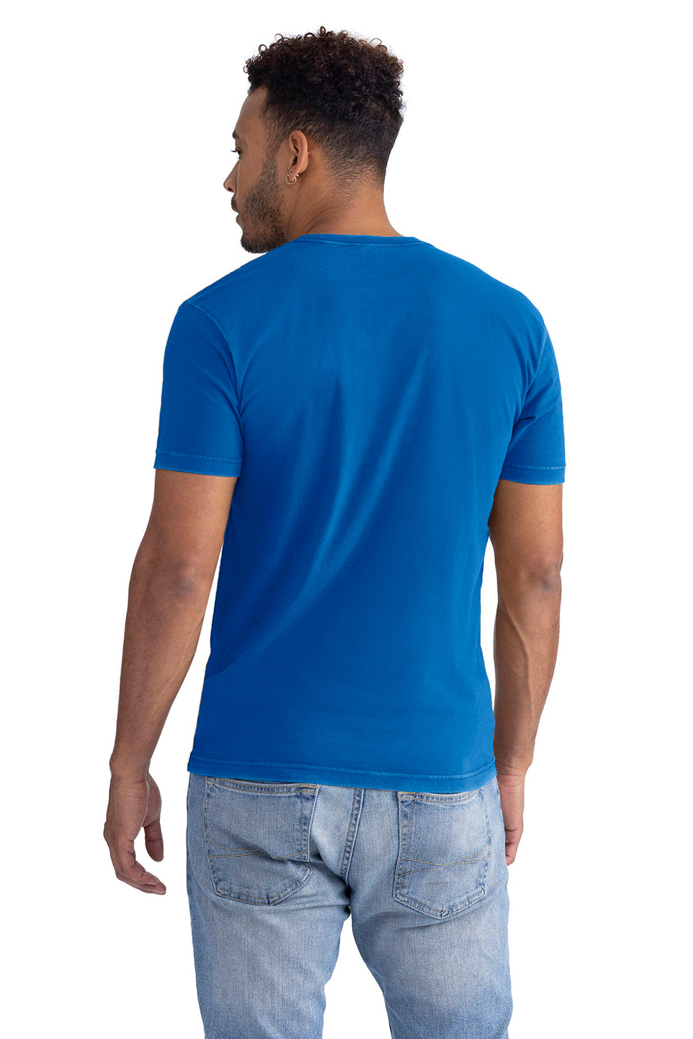 Next Level 3600SW Mens Soft Wash Short Sleeve Crewneck T-Shirt Royal Blue Back