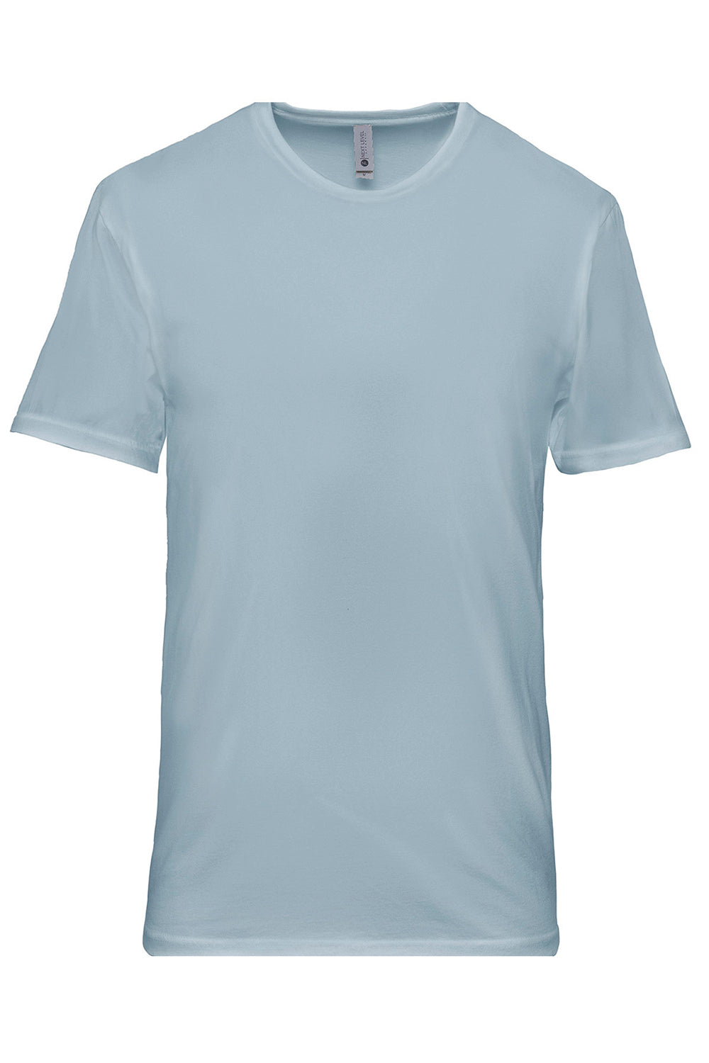 Next Level 3600SW Mens Soft Wash Short Sleeve Crewneck T-Shirt Stonewashed Denim Blue Flat Front