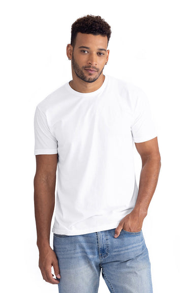 Next Level 3600SW Mens Soft Wash Short Sleeve Crewneck T-Shirt White Front