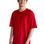 Next Level Mens Long Body Jersey Short Sleeve Crewneck T-Shirt - Red