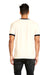 Next Level 3604 Mens Fine Jersey Ringer Short Sleeve Crewneck T-Shirt Natural/Black Back
