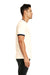 Next Level 3604 Mens Fine Jersey Ringer Short Sleeve Crewneck T-Shirt Natural/Black Side