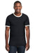 Next Level 3604 Fine Jersey Ringer Short Sleeve Crewneck T-Shirt Black/Natural Front