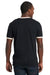 Next Level 3604 Fine Jersey Ringer Short Sleeve Crewneck T-Shirt Black/Natural Back