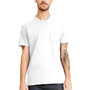 Next Level Mens Fine Jersey Short Sleeve Crewneck T-Shirt w/ Pocket - White