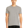 Next Level Mens Fine Jersey Short Sleeve Crewneck T-Shirt w/ Pocket - Heather Grey - Closeout