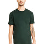Next Level Mens Fine Jersey Short Sleeve Crewneck T-Shirt w/ Pocket - Forest Green - Closeout