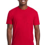 Next Level Mens Fine Jersey Short Sleeve Crewneck T-Shirt w/ Pocket - Red - Closeout
