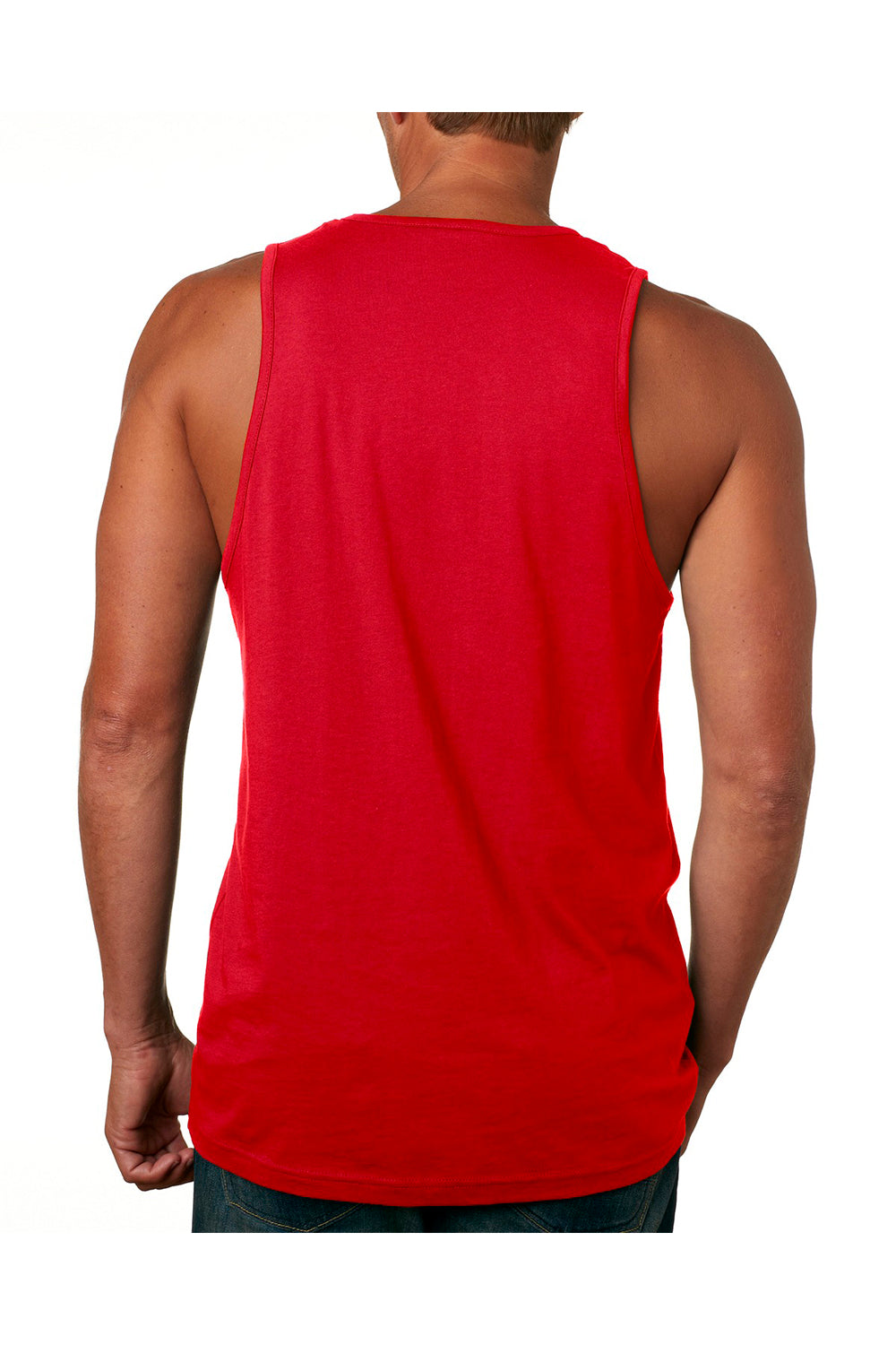 Next Level 3633 Mens Tank Top Red Back
