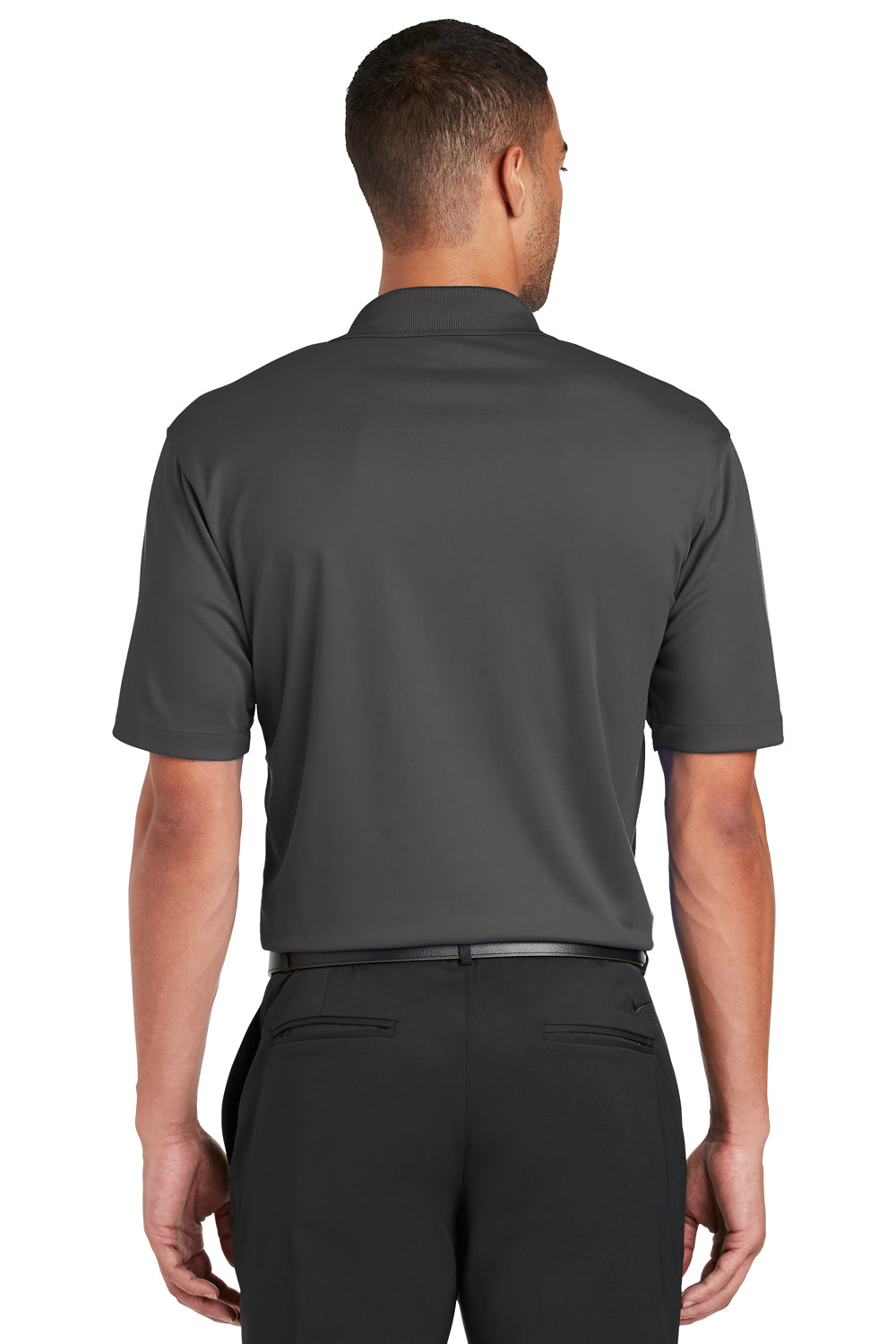 Nike 363807 Mens Dri-Fit Moisture Wicking Short Sleeve Polo Shirt Anthracite Grey Back