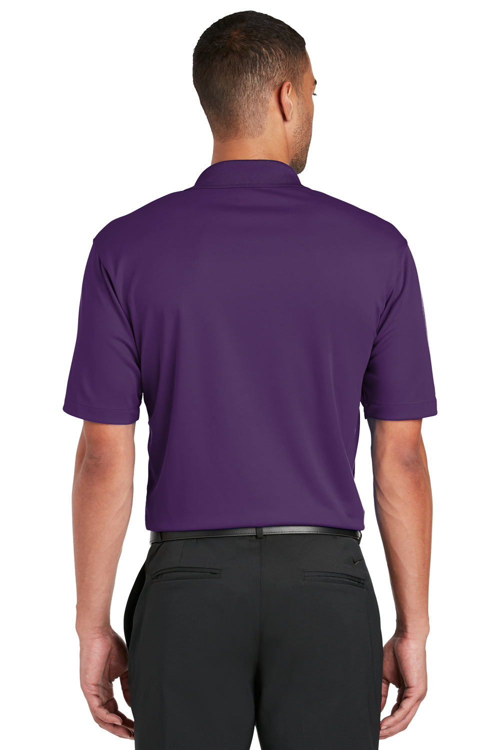 Nike 363807 Mens Dri-Fit Moisture Wicking Short Sleeve Polo Shirt Purple Back