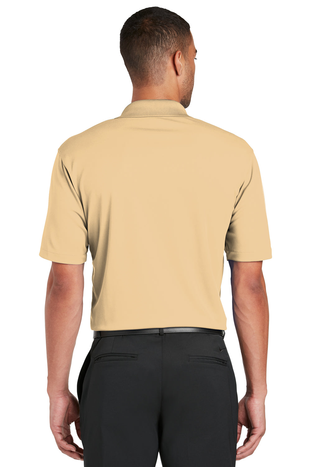 Nike 363807 Mens Dri-Fit Moisture Wicking Short Sleeve Polo Shirt Pale Vanilla Back