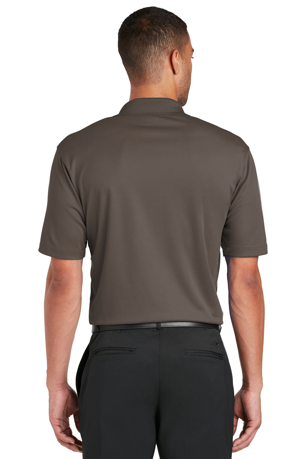 Nike 363807 Mens Dri-Fit Moisture Wicking Short Sleeve Polo Shirt Brown Back