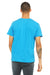 Bella + Canvas 3650 Mens Short Sleeve Crewneck T-Shirt Neon Blue Back