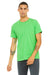 Bella + Canvas 3650 Mens Short Sleeve Crewneck T-Shirt Neon Green Front