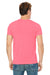 Bella + Canvas 3650 Mens Short Sleeve Crewneck T-Shirt Neon Pink Back